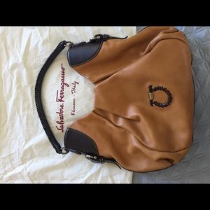 Ferragamo calf leather authentic purse
